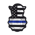 Thin Blue Line Security Forces Badge PVC 