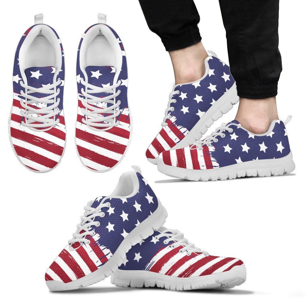 Freedom Feet Sneakers Custom Shoes Morale Patch® Armory Men's Sneakers - White - Men's Sneakers US5 (EU38) 