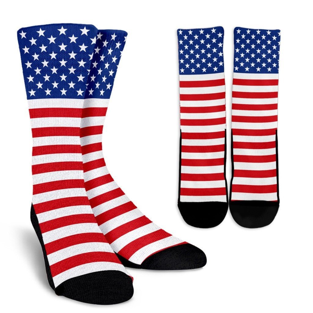 Old Glory Crew Socks Freedom Crew Socks Morale Patch® Armory Crew Socks - White - Old Glory Crew Socks Small/Medium 