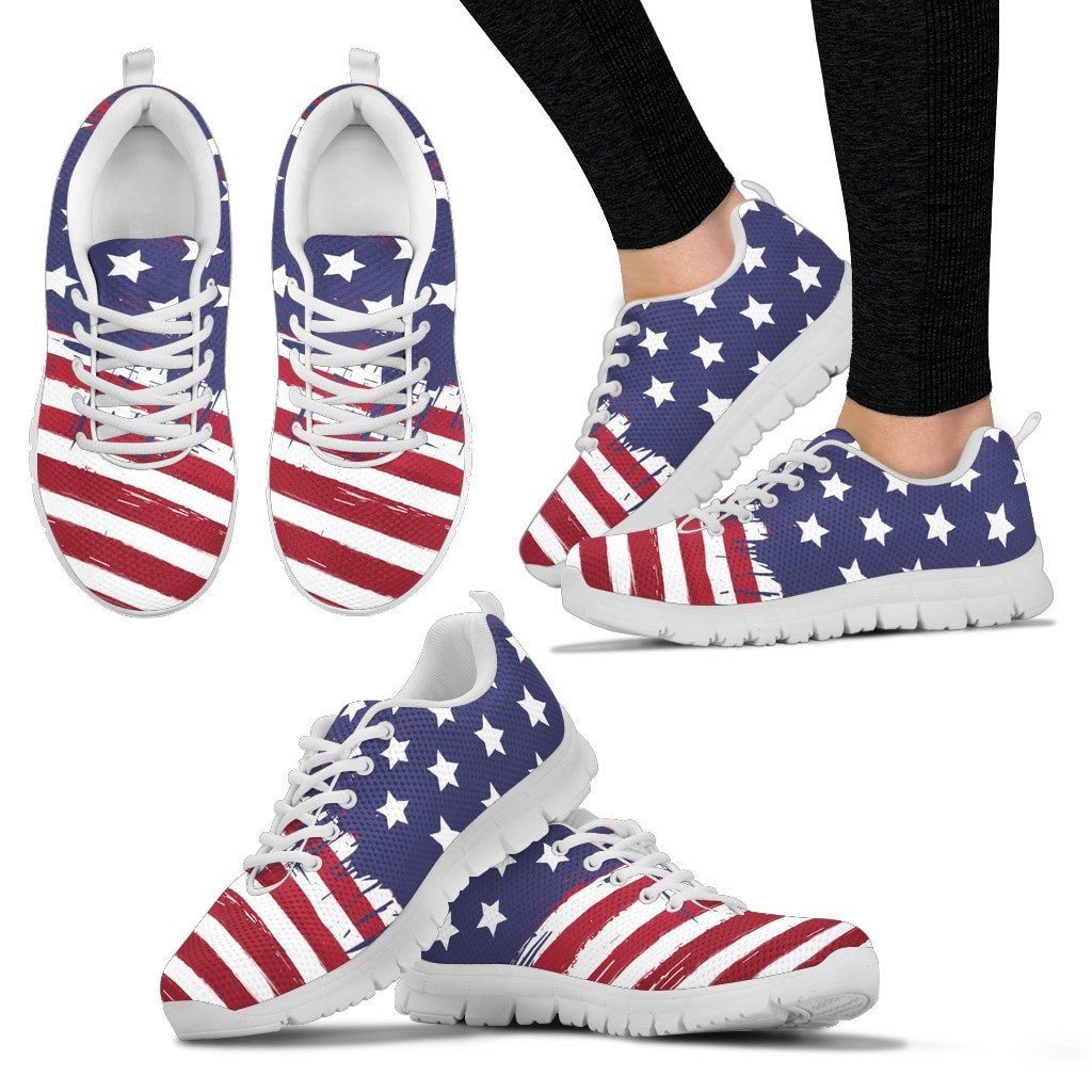 Freedom Feet Sneakers Custom Shoes Morale Patch® Armory Women's Sneakers - White - Women's Sneakers US5 (EU35) 