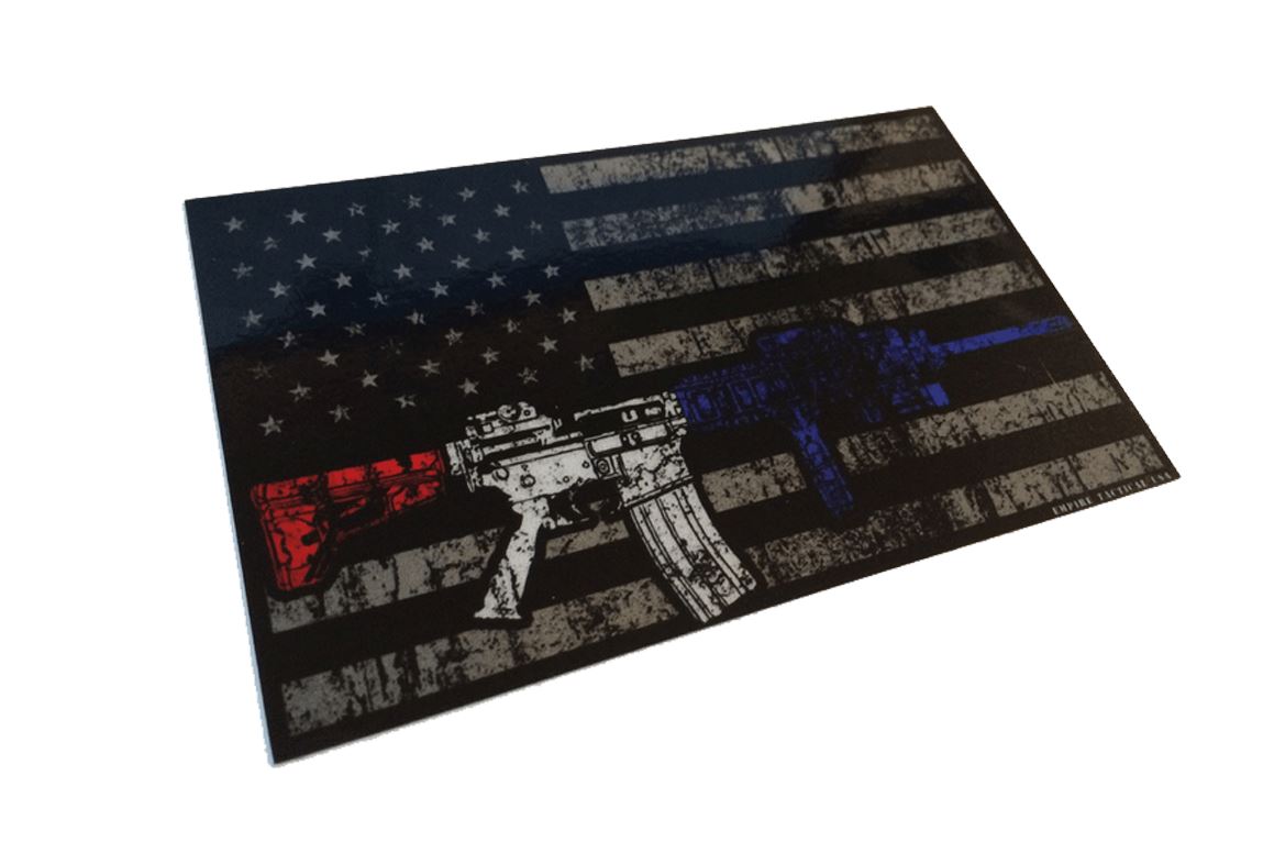 AR-15 American Flag Sticker/Decal Morale Patch® Armory 