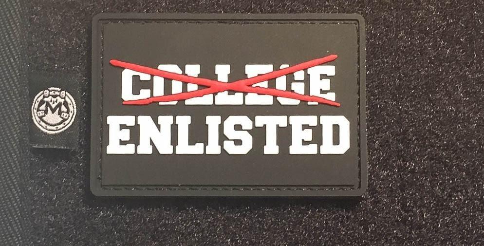College Enlisted PVC Patch Morale Patch® Armory 