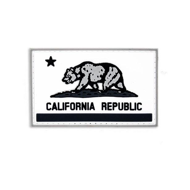 California State Flag PVC Patch Morale Patch® Armory Black&White 