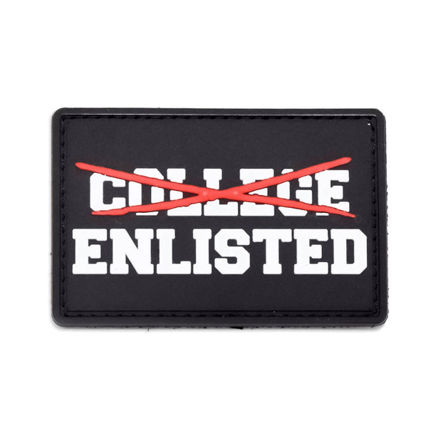 College Enlisted PVC Patch Morale Patch® Armory black 