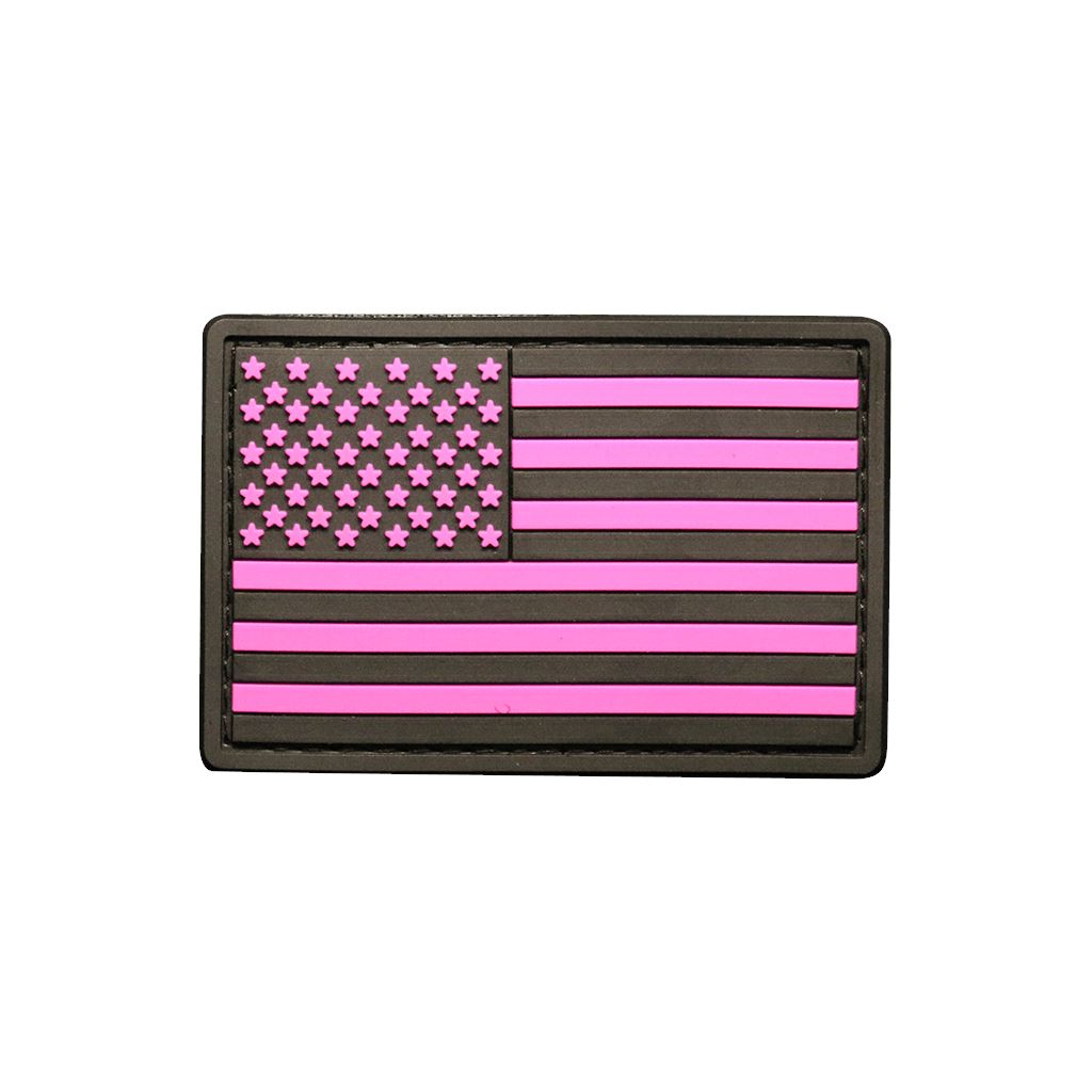 American Flag PVC PVC Patch Morale Patch® Armory Dark Pink 