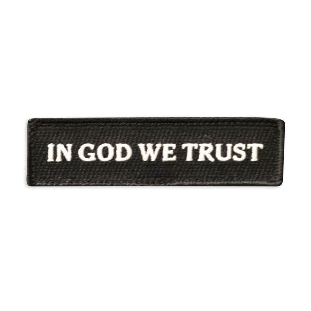 In God We Trust Embroidered Patch Morale Patch® Armory Black 