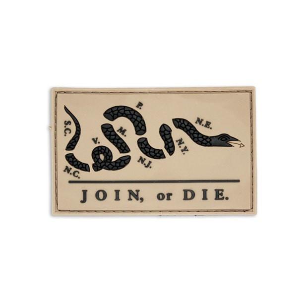 Join or Die PVC Patch Morale Patch® Armory Tan 