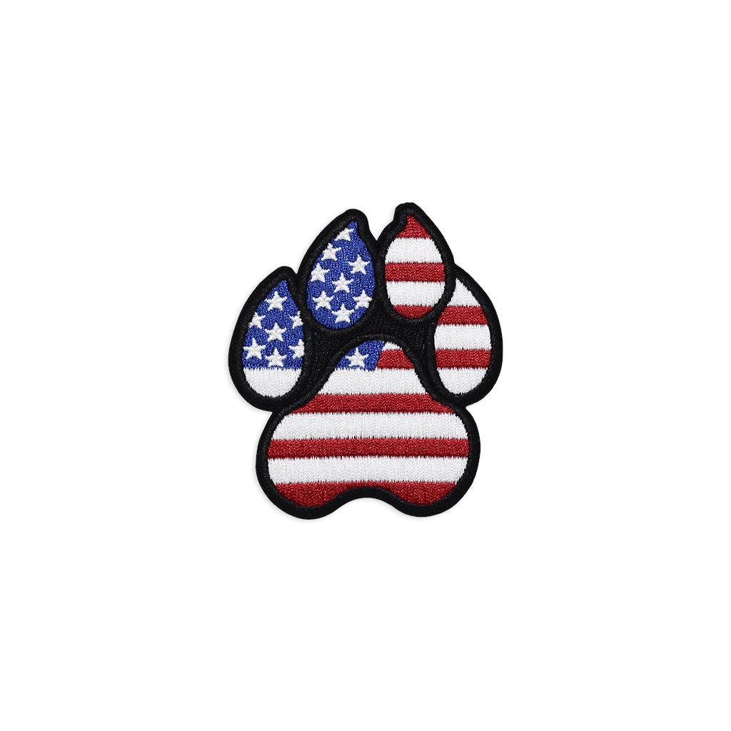 K9 Paw American Flag Morale Patch Embroidered Patch Morale Patch® Armory Red White & Blue 