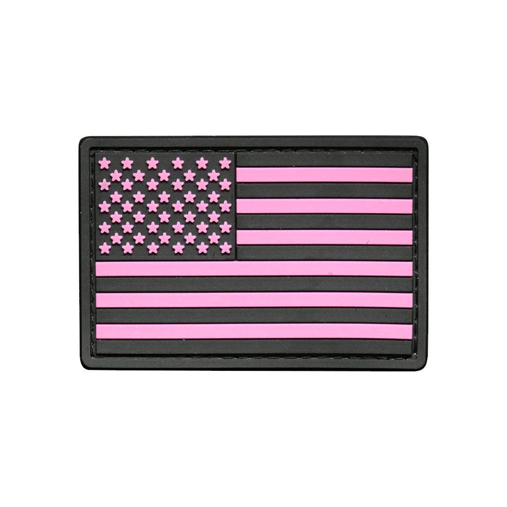 American Flag PVC PVC Patch Morale Patch® Armory Pink 