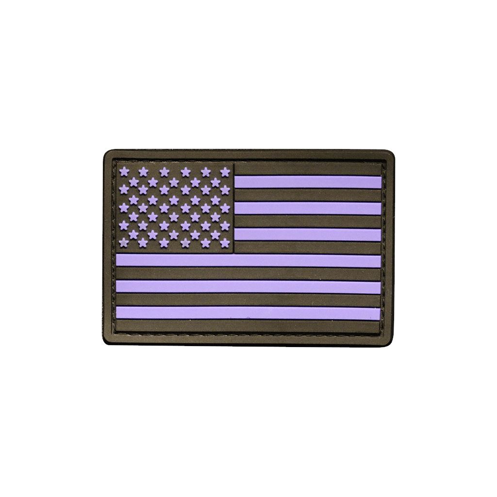 American Flag PVC PVC Patch Morale Patch® Armory Purple 