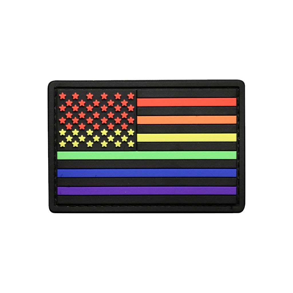 American Flag PVC PVC Patch Morale Patch® Armory Rainbow 