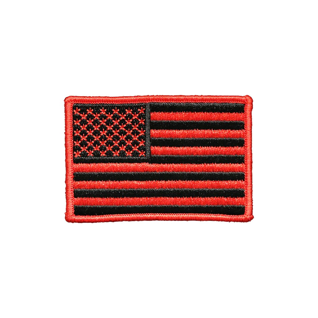American Flag Embroidered Embroidered Patch Morale Patch® Armory Red 