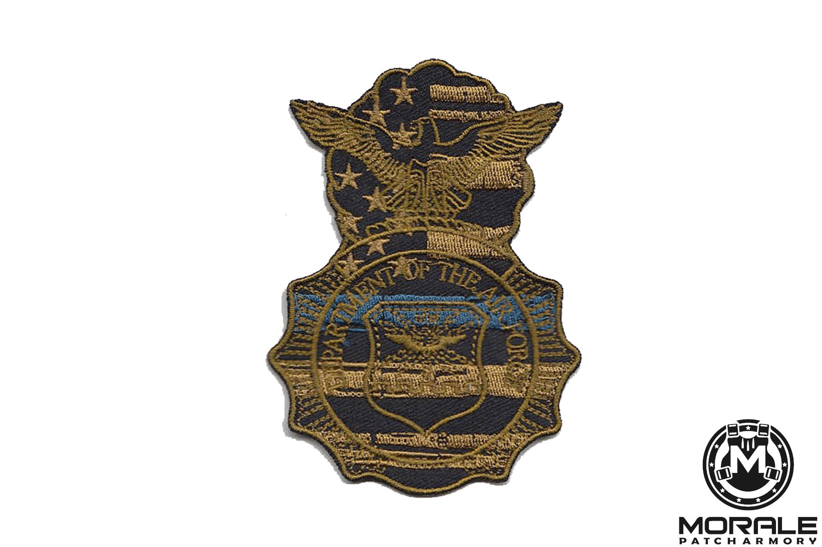 Security Forces Badge Embroidered Patch Morale Patch® Armory Brown 