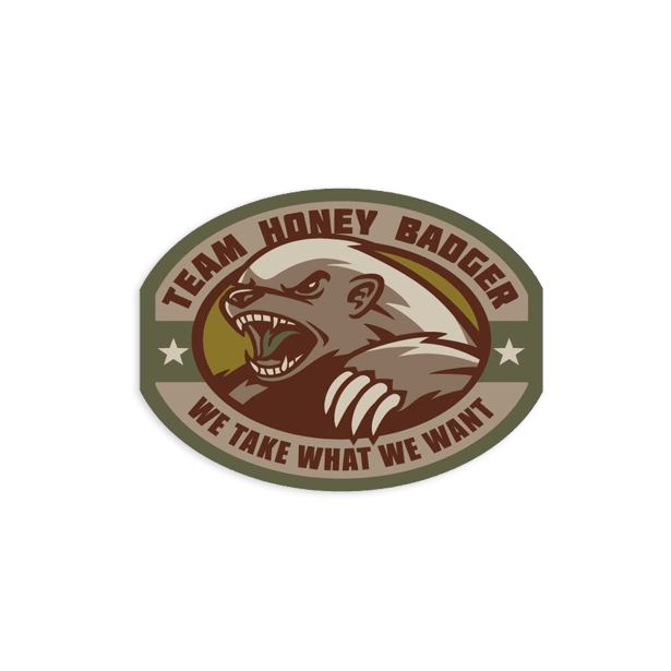 Honey Badger Decal Sticker/Decal Morale Patch® Armory Multicam 
