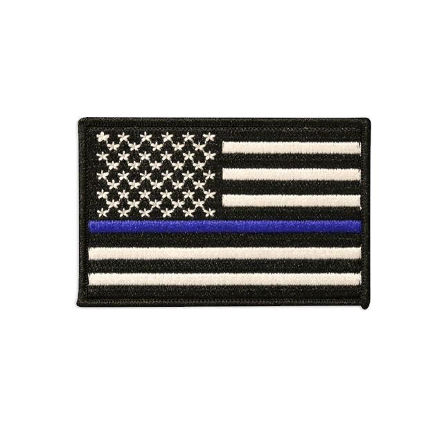 Thin Blue Line American Flag Embroidered Patch Morale Patch® Armory 