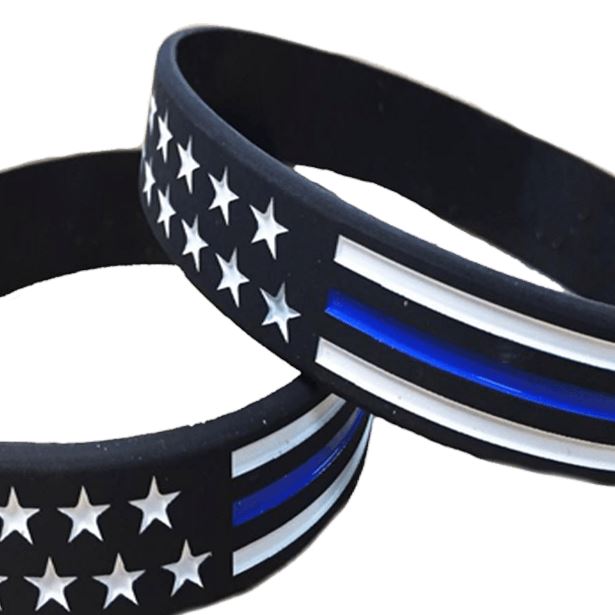 Thin Blue Line American Flag Bracelet Bracelet Morale Patch® Armory 