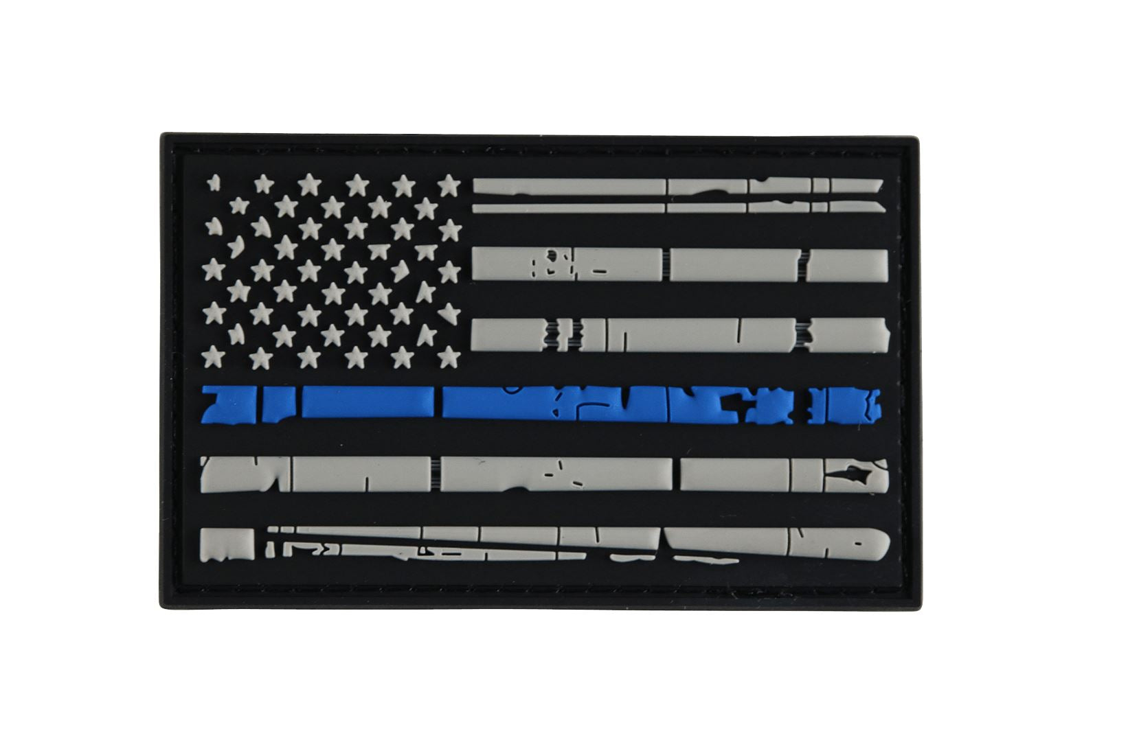 Thin Blue Line American Flag PVC Patch Morale Patch® Armory 