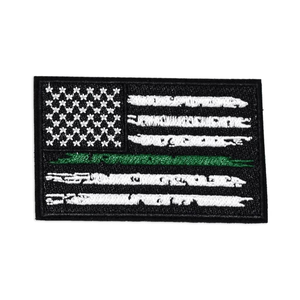 Thin Green Line Flag Embroidered Patch Morale Patch® Armory 