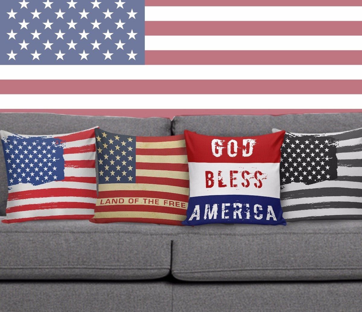 Old Glory Pillow Covers Patriot Pillow Case Morale Patch® Armory Freedom Bundle 