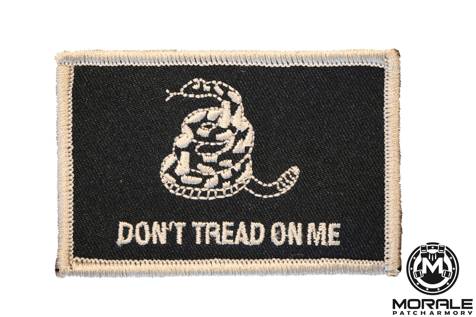 Don't Tread On Me Embroidered Patch Morale Patch® Armory Black 