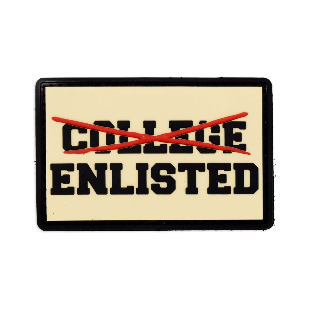 College Enlisted PVC Patch Morale Patch® Armory tan 