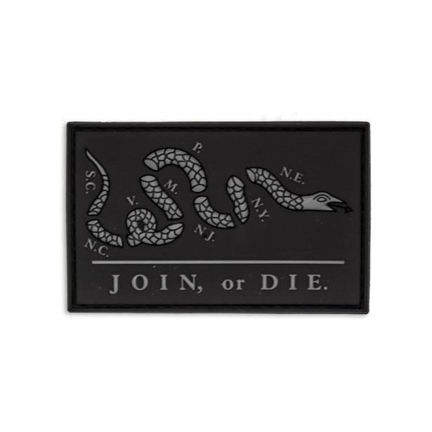 Join or Die PVC Patch Morale Patch® Armory Black 