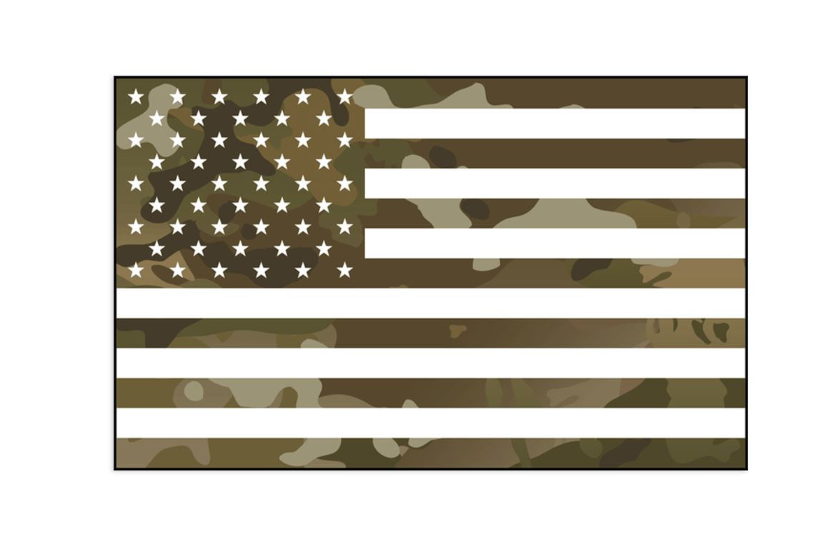 Multicam US Flag Sticker/Decal Morale Patch® Armory 