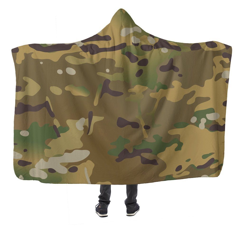 Multicam Hooded Blanket Hooded Blanket Morale Patch® Armory Hooded Blanket - Multicam Hooded Blanket Adult 80"x60" 