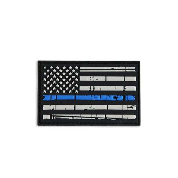 Thin Blue Line American Flag PVC Patch Morale Patch® Armory 