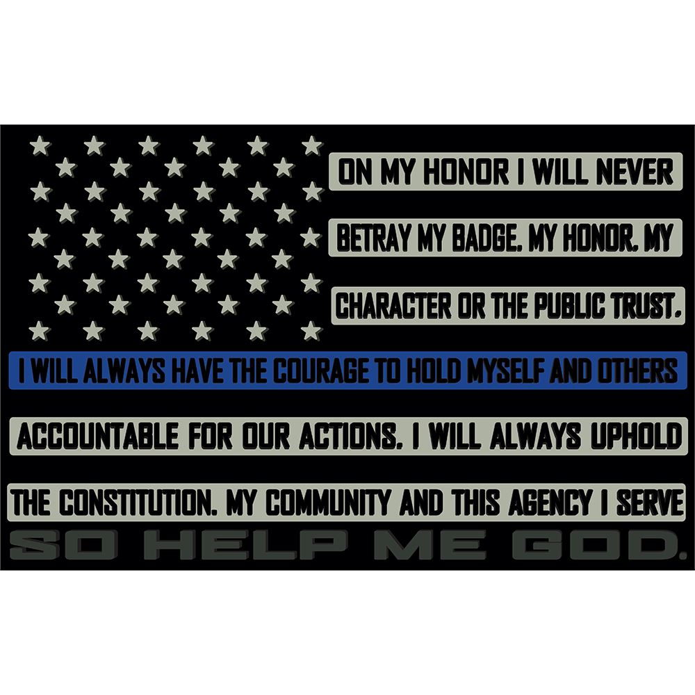Law Enforcement Oath Flag Flag Morale Patch® Armory 